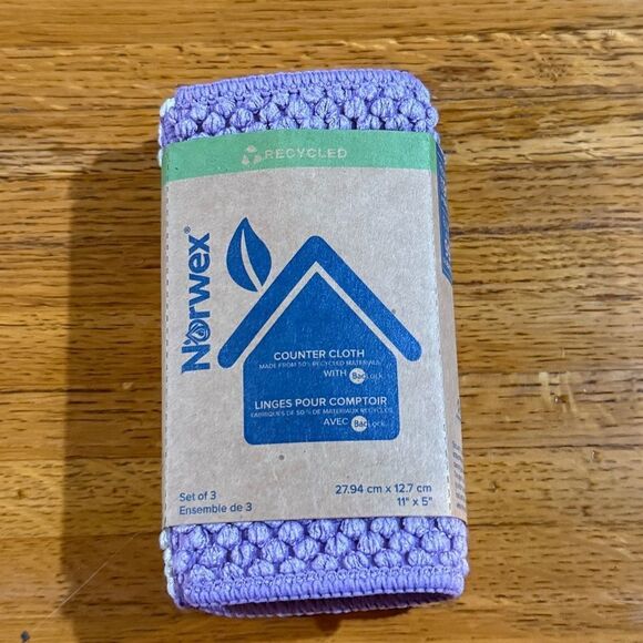 Norwex Counter Cloths Set of 3 Vanilla/mushroom/amethyst NWT - Picture 12 of 14